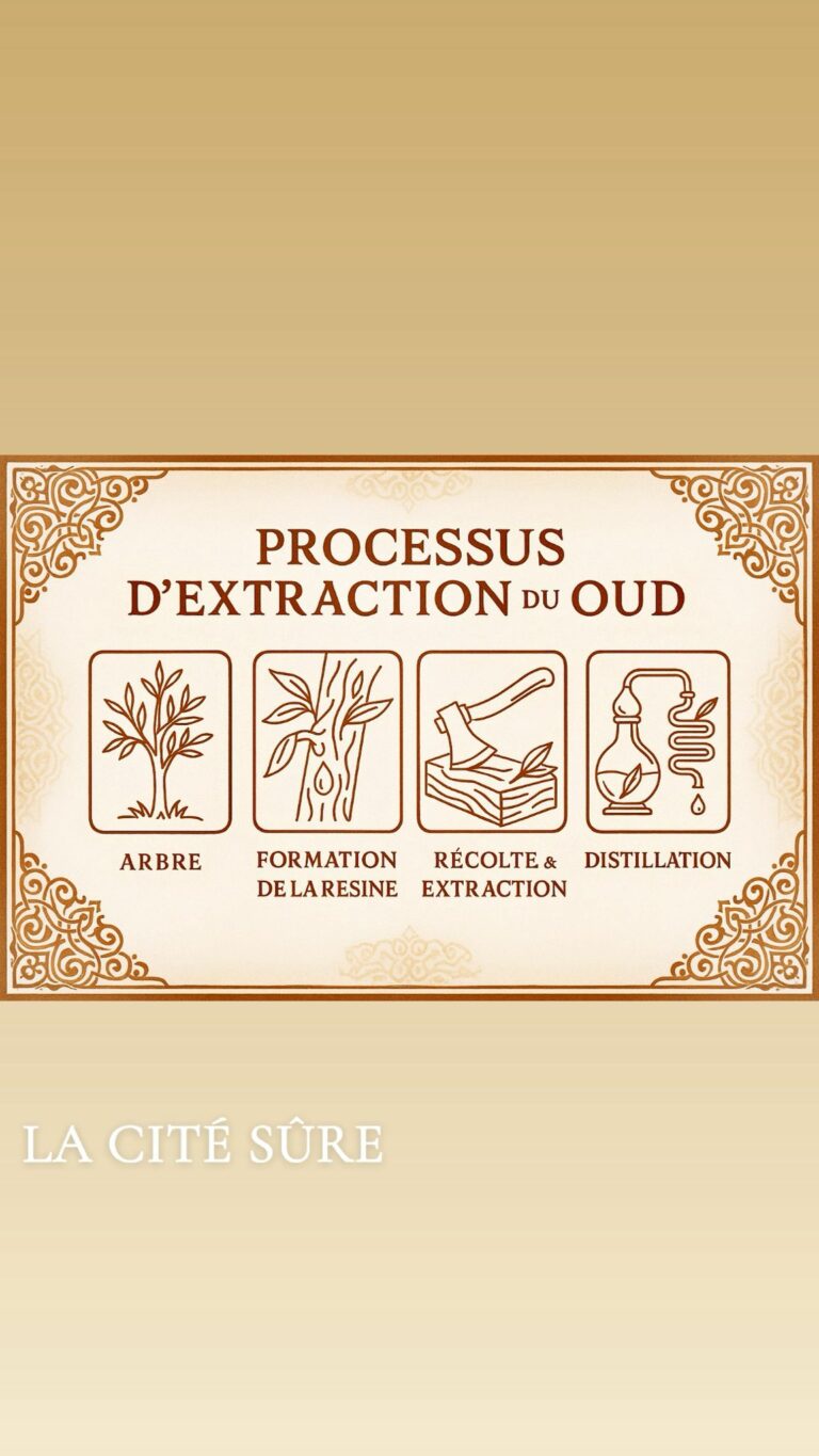Processus d'extraction du Oud