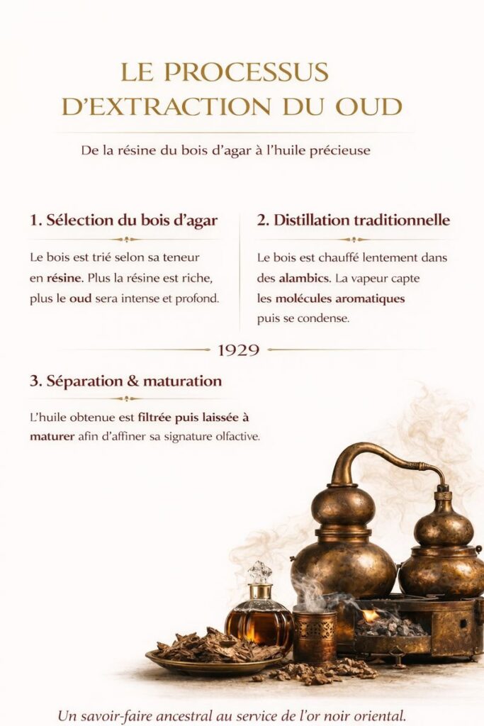 Découvre le processus d'extraction du oud